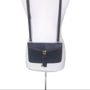 Crossbody Tassel Navy Blue Gold Purse